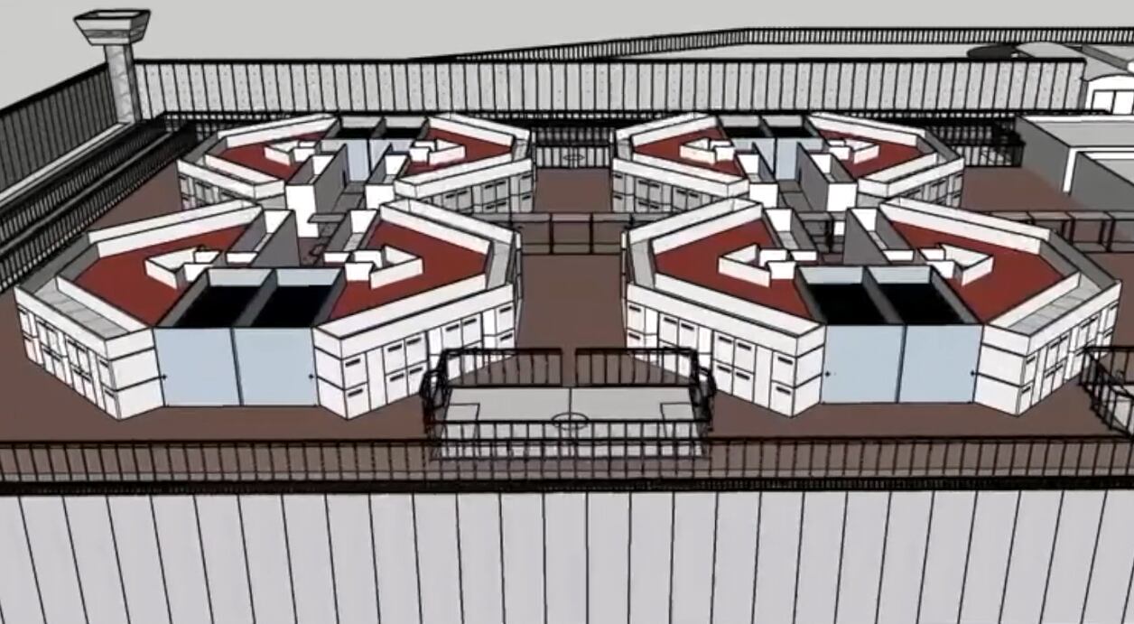 Parte del diseño de las megacárceles.