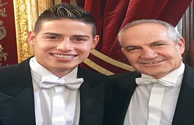 James Rodríguez y Antonio Caño, director del diario ‘El País’. 