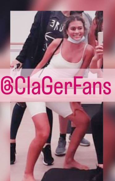 Clara Chía hace unos años en el gimnasio