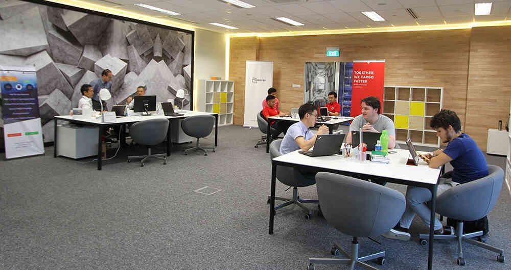 Oficinas de Unboxed, la incubadora del grupo portuario PSA.