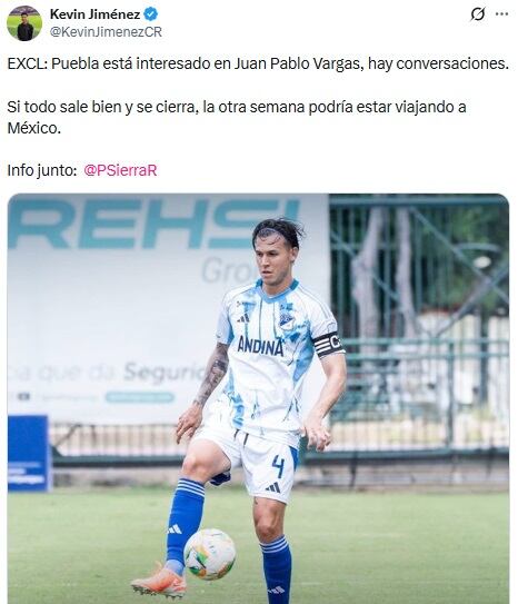 Pantallazo X: @KevinJimenezCR