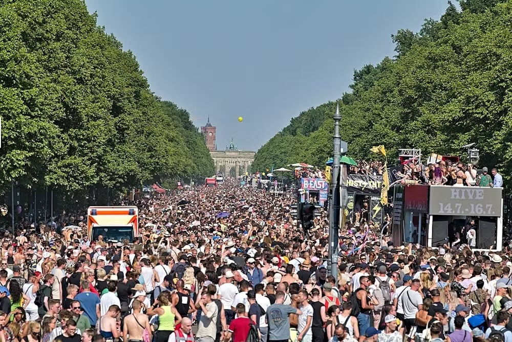 Manifestación musical Rave the Planet en Berlín en junio de 2023. Leonhard Lenz/Wikimedia Commons