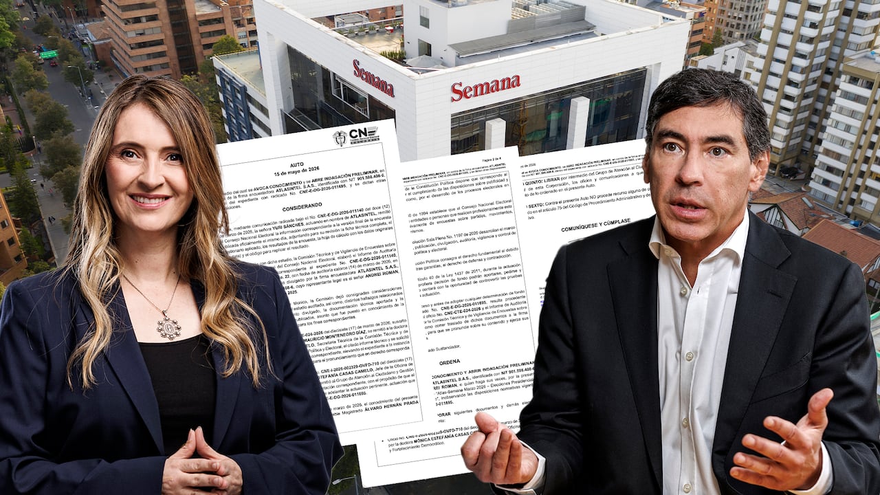 El magistrado Álvaro Hernán Prada, del Centro Democrático, y la candidata presidencial de su partido, Paloma Valencia.