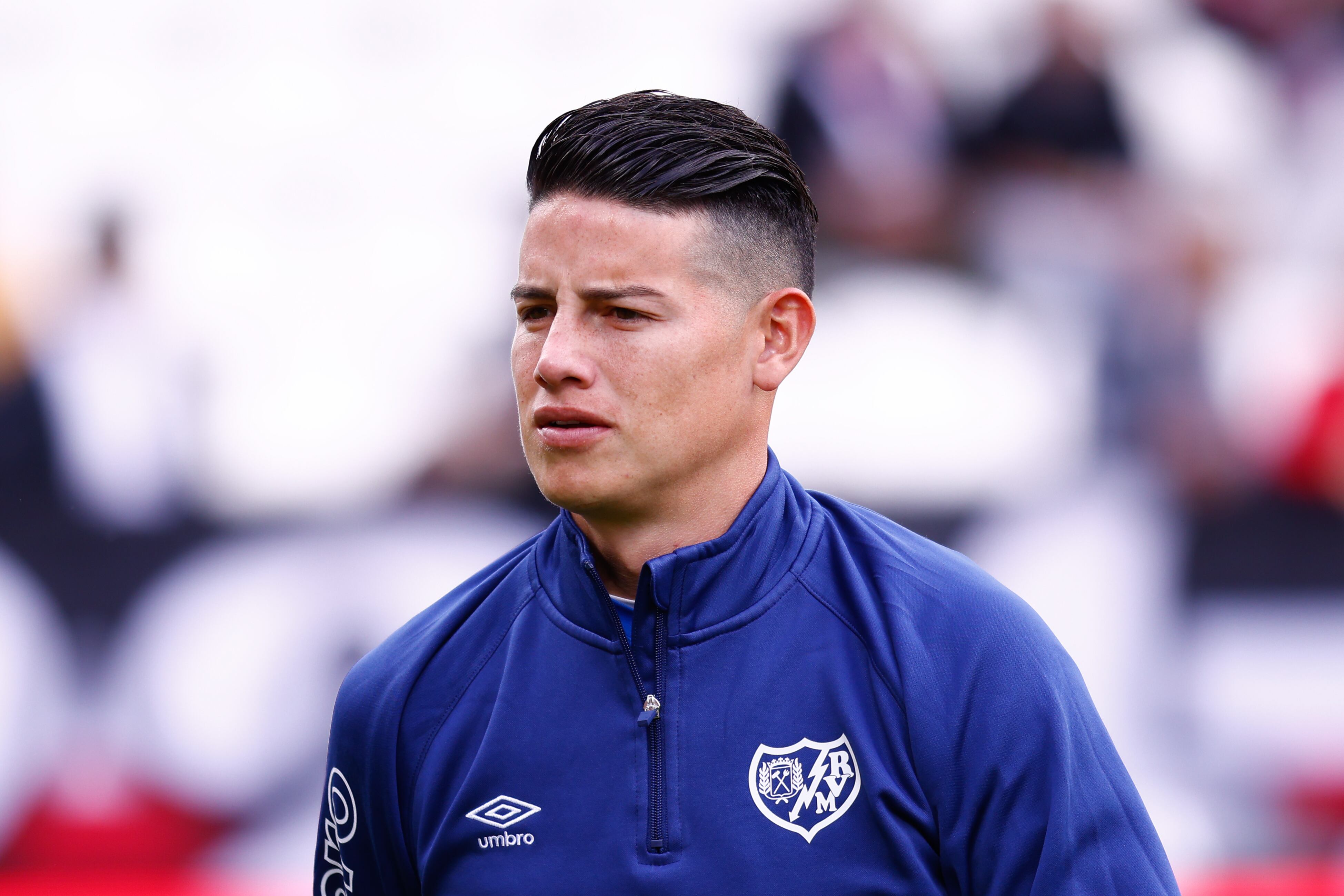 MADRID, SPAIN - OCTOBER 26: James Rodriguez of Rayo Vallecano looks on during the Spanish League, LaLiga EA Sports, football match played between Rayo Vallecano and Deportivo Alaves at Estadio de Vallecas on October 26, 2024, in Madrid, Spain. (Photo By Dennis Agyeman/Europa Press via Getty Images)