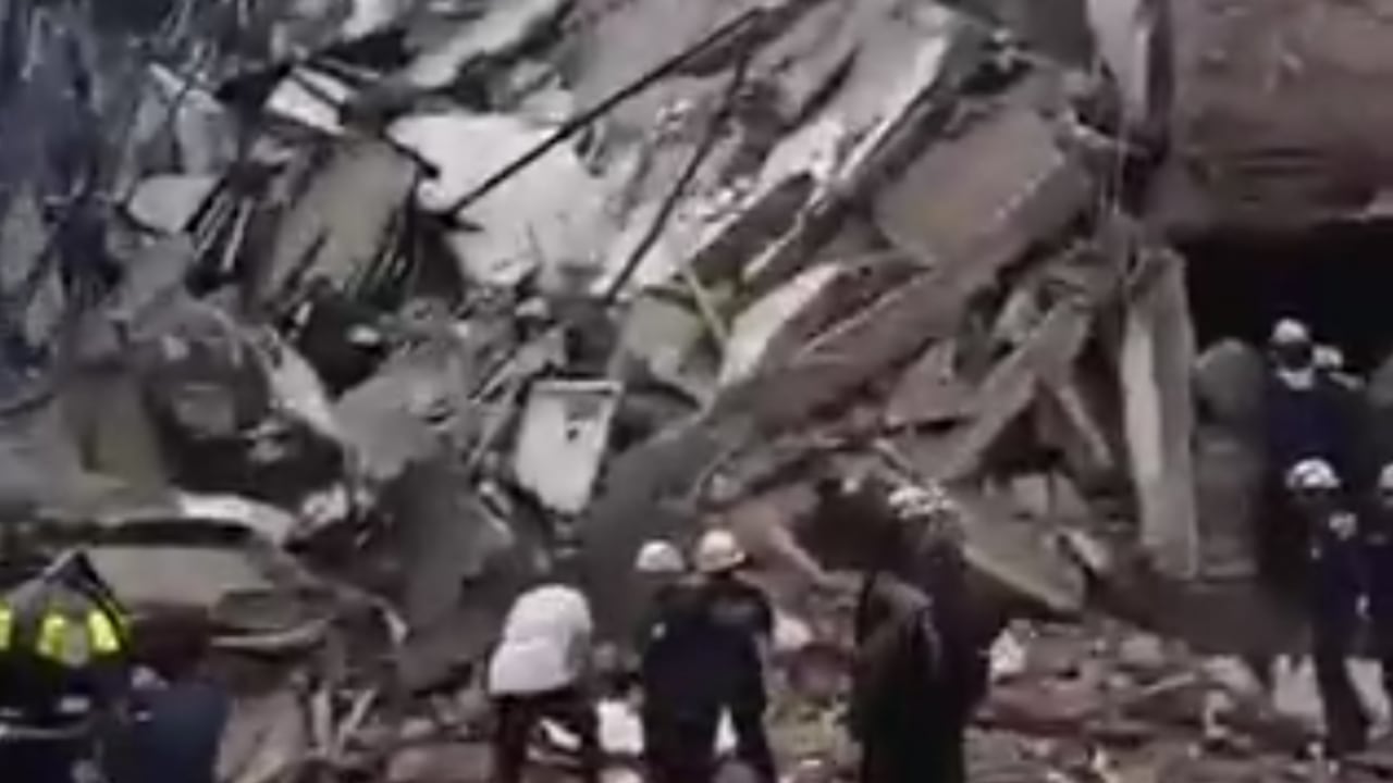 La edificación que se desplomó en Pereira, este sábado 24 de octubre.