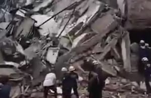 La edificación que se desplomó en Pereira, este sábado 24 de octubre.