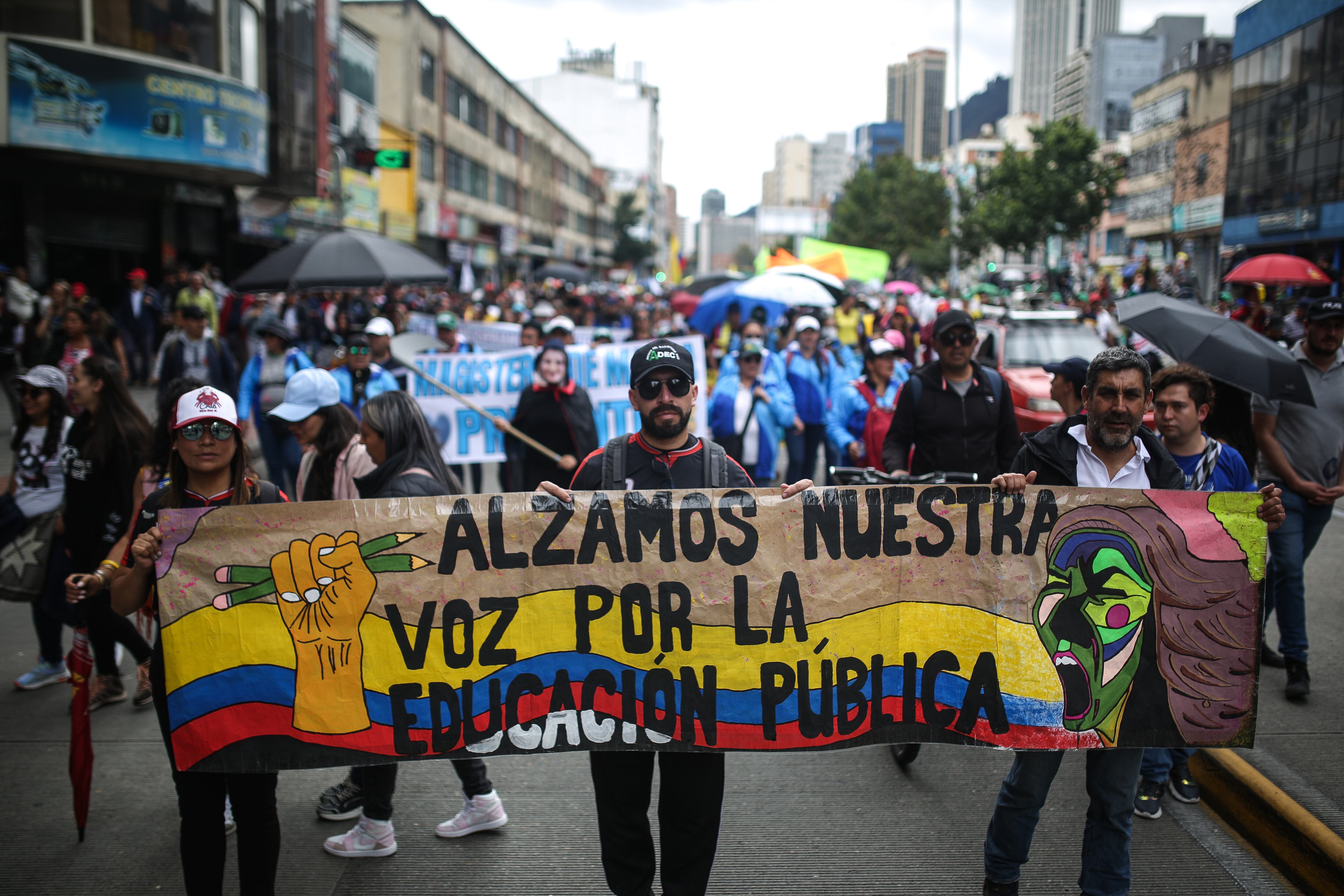Protestas de Fecode en Bogotá