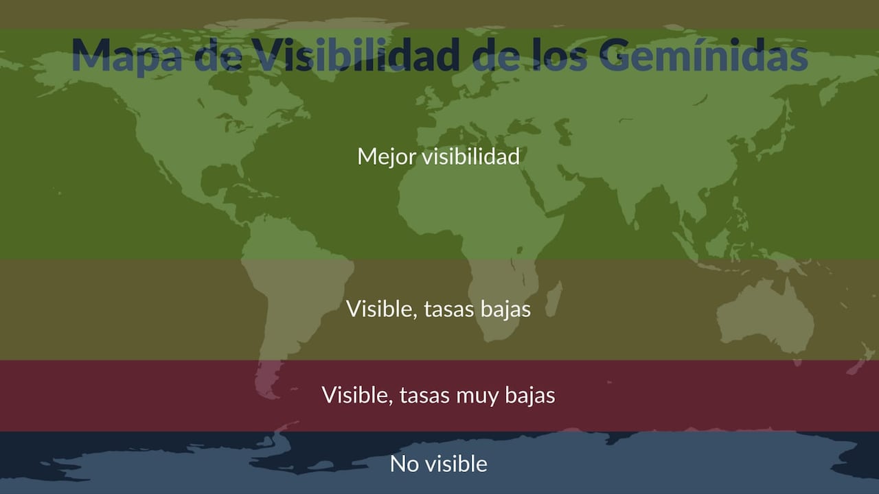 Según el mapa, el país aparece dentro del rango con mejor perspectiva hacia el radiante en Géminis.