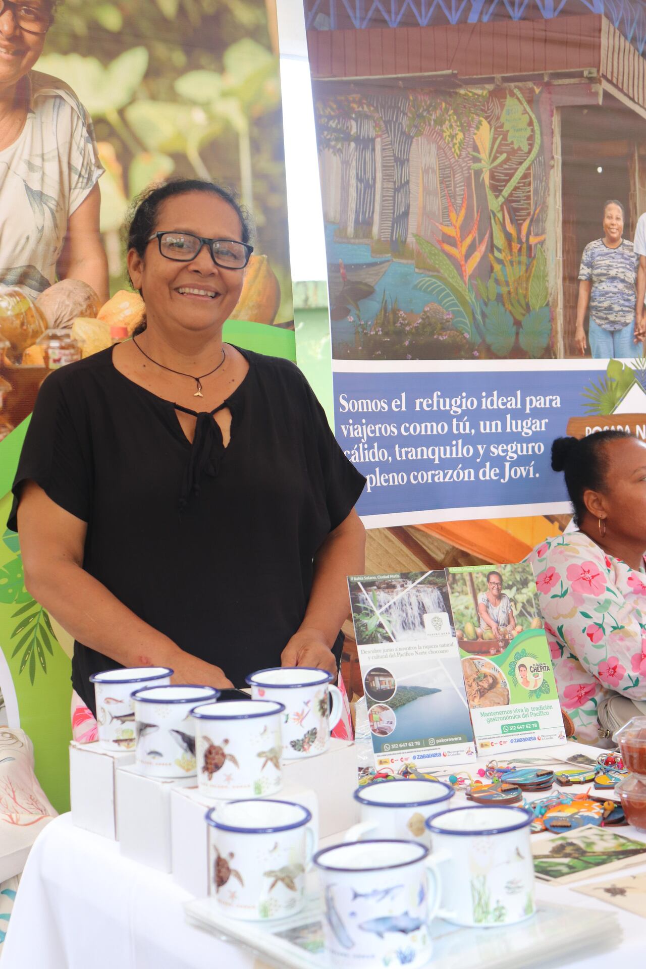 Elizabeth Medina, beneficiaria del programa de Microempresas de Colombia y Zabalketa.