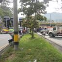 Protesta de camioneros en Copacabana, Antioquia.