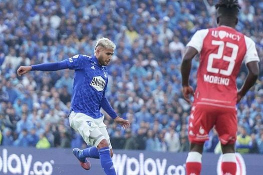 Millonarios y Santa Fe empataron 1 a 1 en el clásico bogotano. Foto: Millonarios.