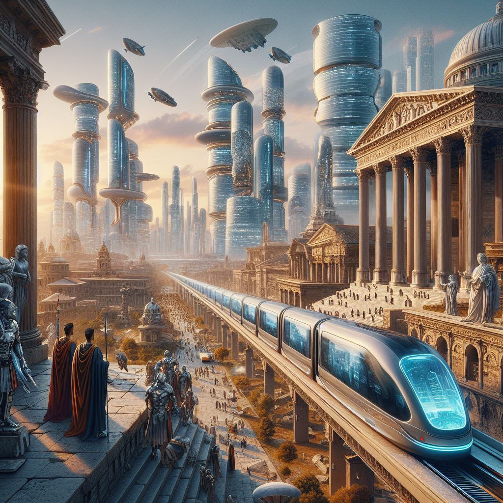 Así se vería el Imperio romano en la actualidad, según la IA.