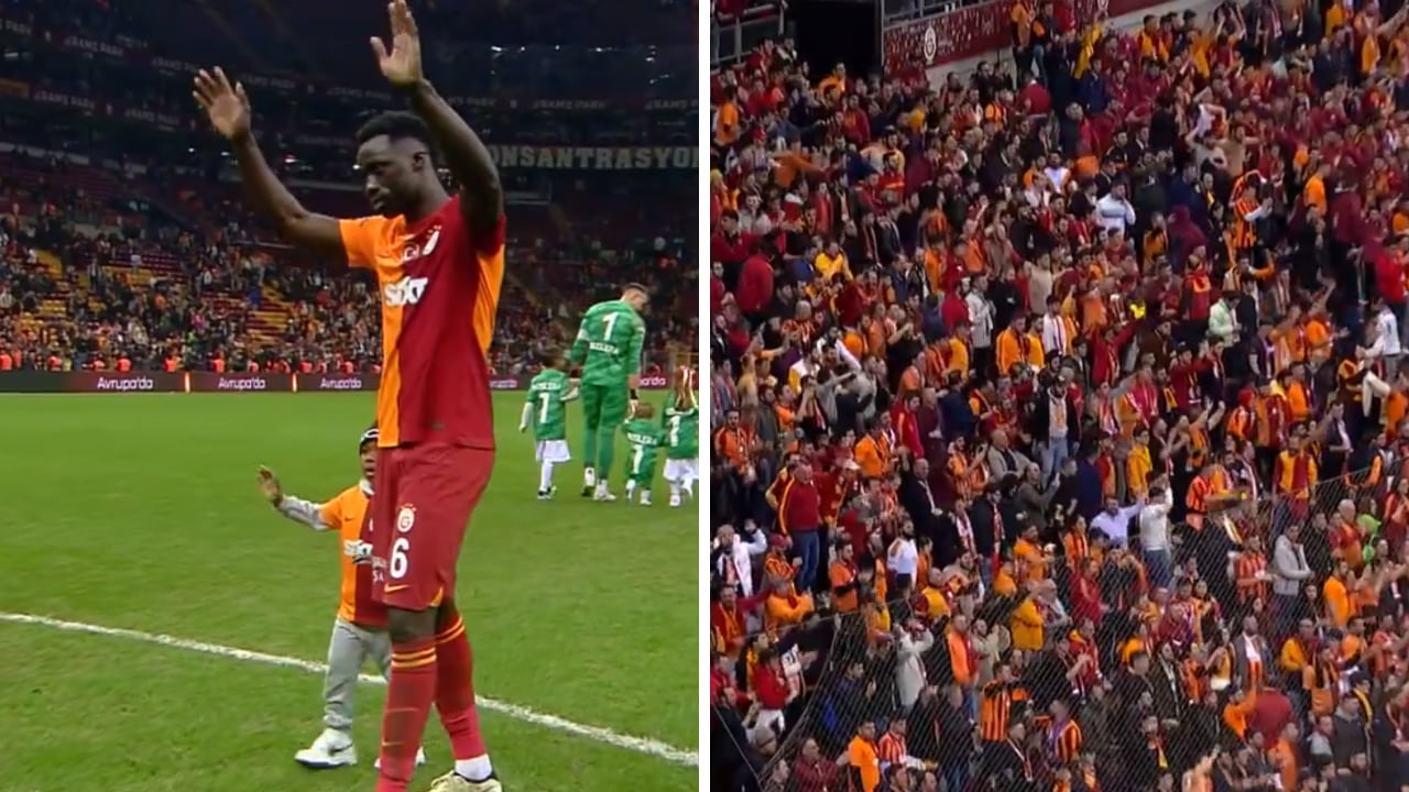 Davinson Sánchez en Galatasaray junto a su hijo