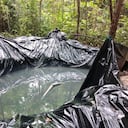 Destruye piscina ilegal para el almacenamiento de hidrocarburos