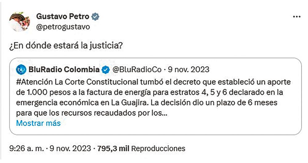 Este es otro de los mensajes que ha enviado el presidente.