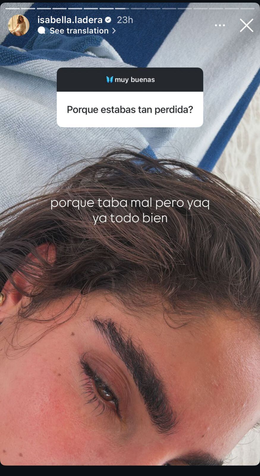 Isabella Ladera reveló la razón por la que estaba ausente de sus redes sociales.