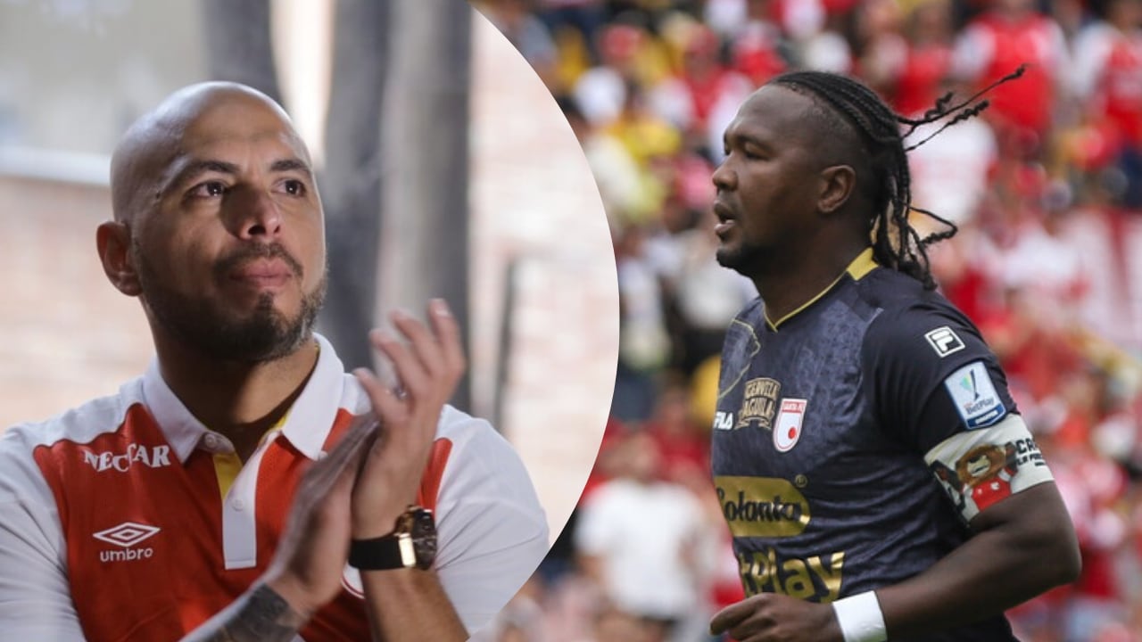 Las palabras de Hugo Rodallega (der.) tras alcanzar con 77 goles a Omar Pérez en Santa Fe.
