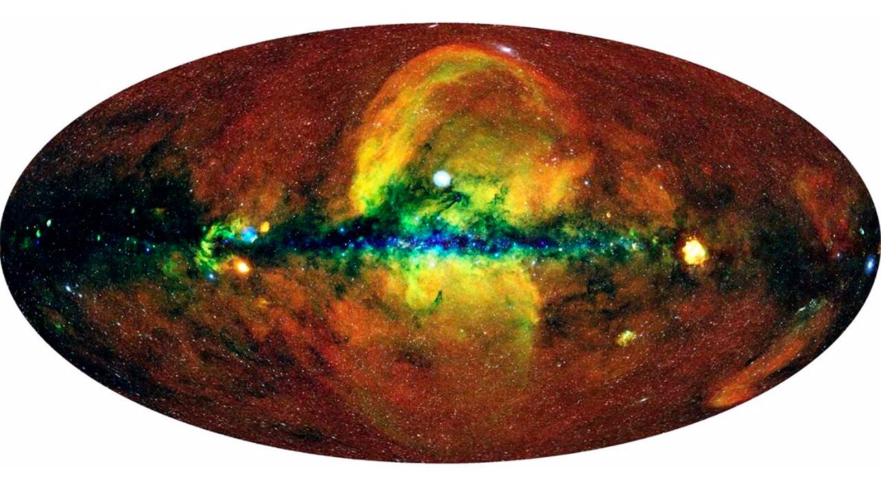 Científicos estudian el fenómeno de las burbujas galácticas en el espacio exterior.