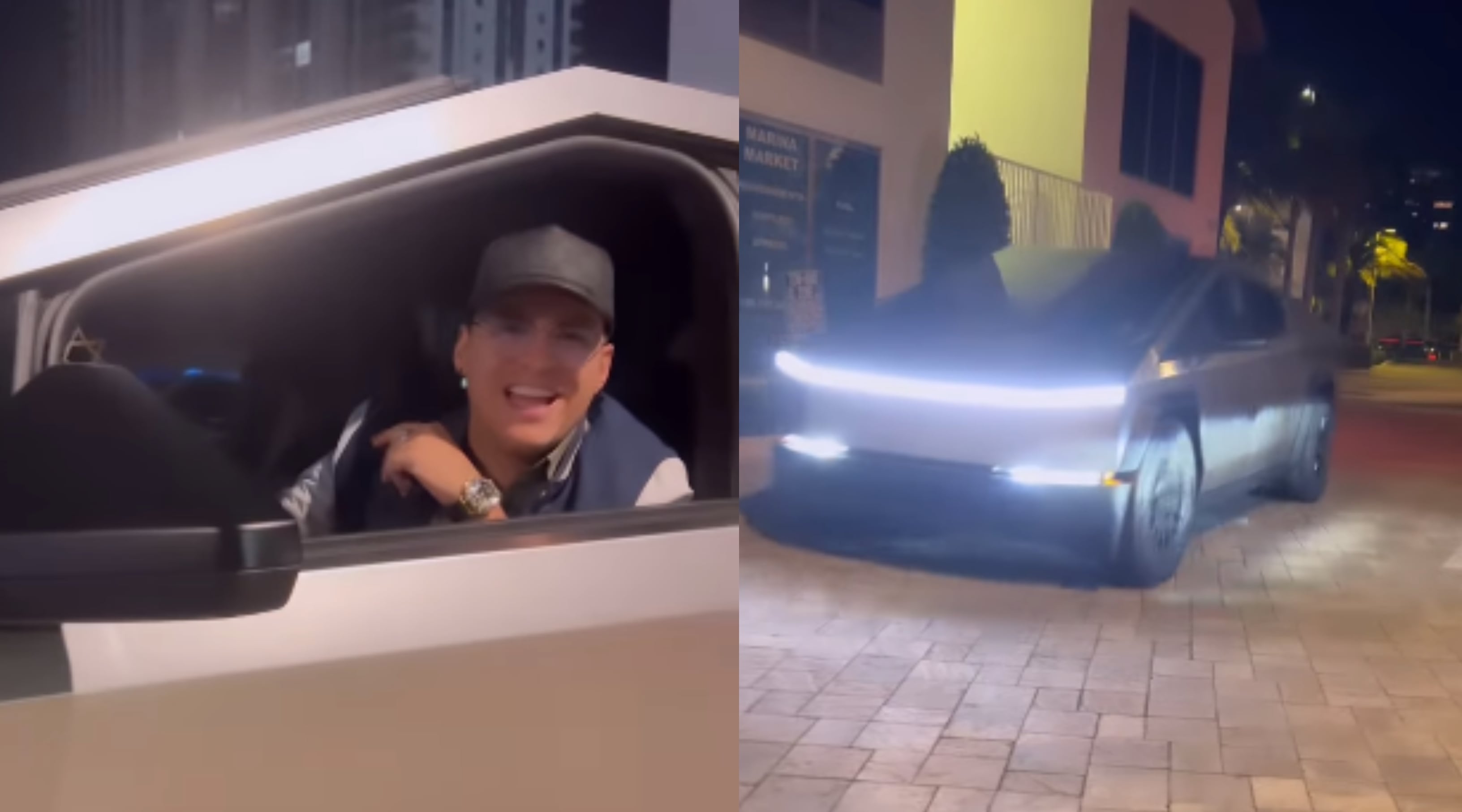 Yeison Jiménez presumió su Tesla Cybertruck.