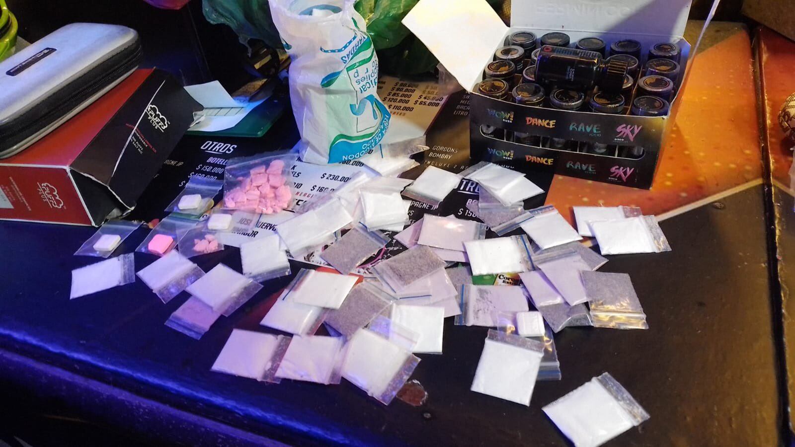 Sustancias encontradas por la Policía de Bogotá durante el puente festivo del 20 de marzo.