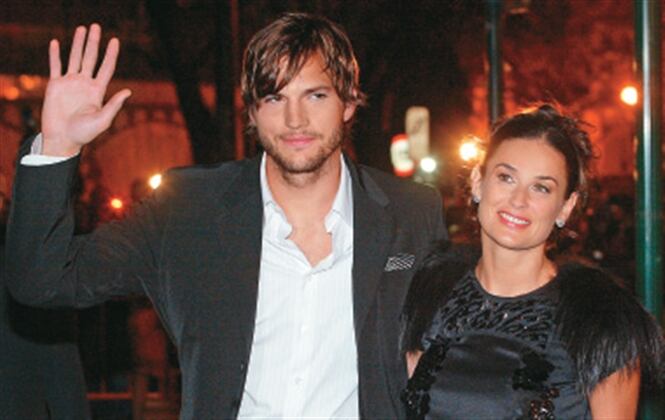 La relación de Ashton Kutcher y Demi Moore duró seis años.