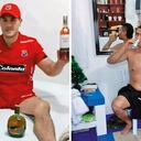 EXCESOS Y LUJOS EN LA PRISIÓN Fotos de Juan Guillermo Monsalve consumiendo licor en la casa fiscal de La Picota.