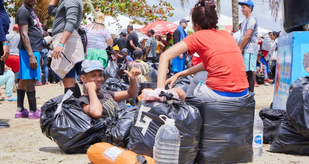 Migrantes en Necoclí, Antioquia.