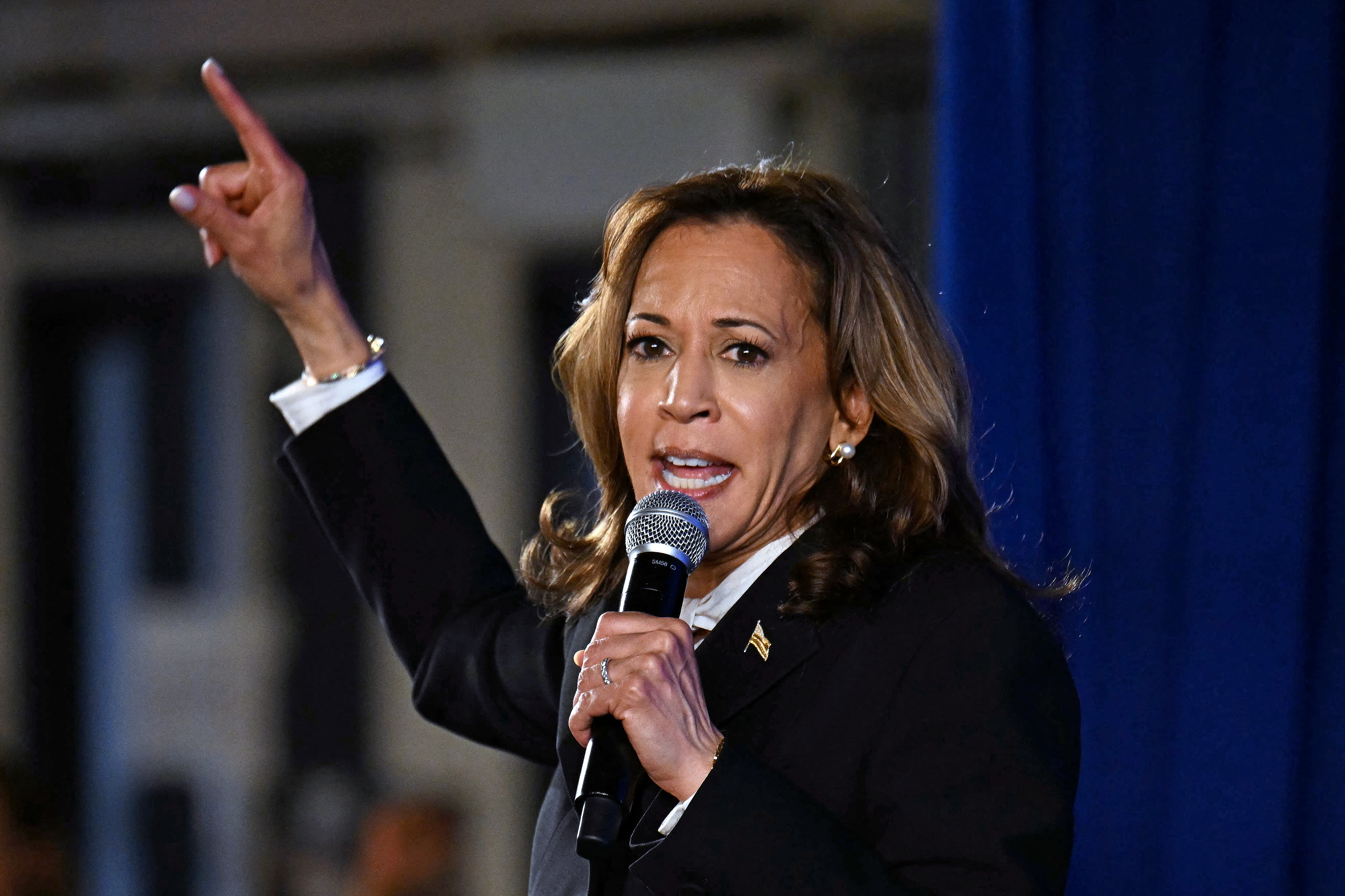 Kamala Harris durante el debate contra Donald Trump.