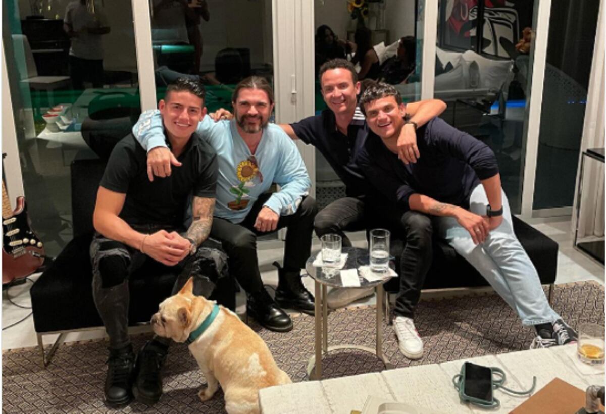 ¿Qué hacían juntos James Rodríguez, Juanes, Fonseca y Silvestre Dangond?