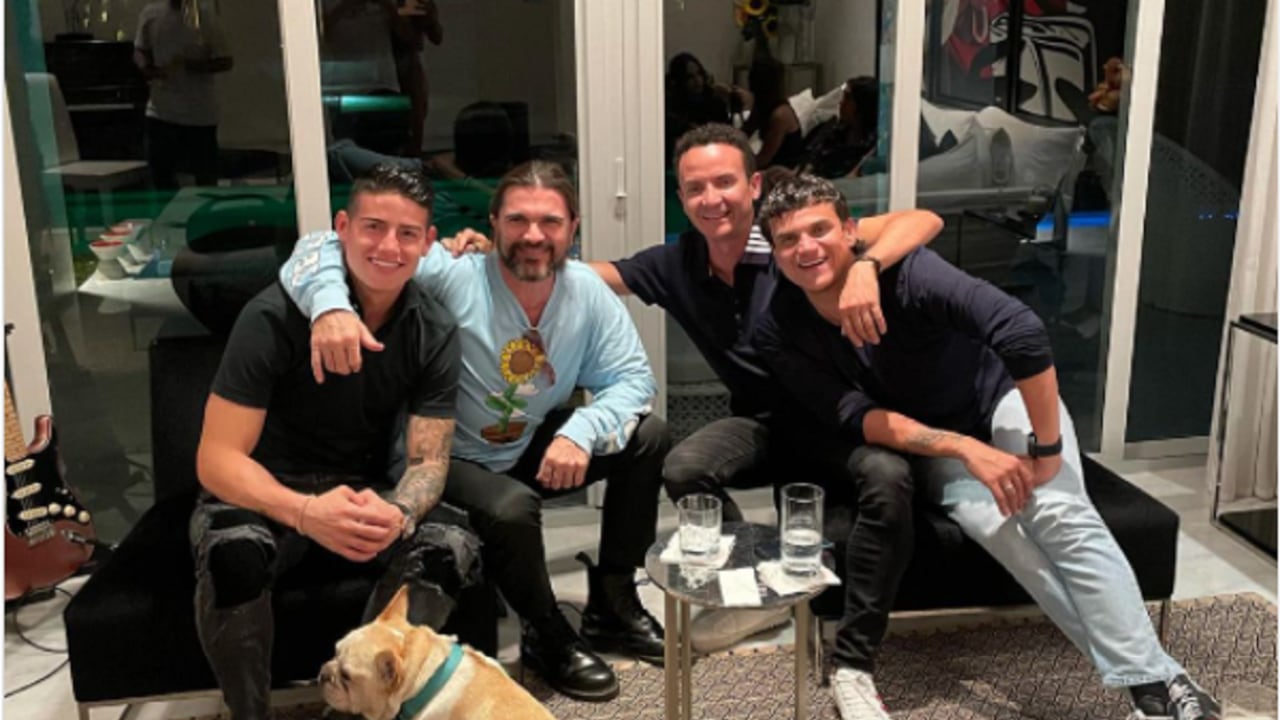 ¿Qué hacían juntos James Rodríguez, Juanes, Fonseca y Silvestre Dangond?