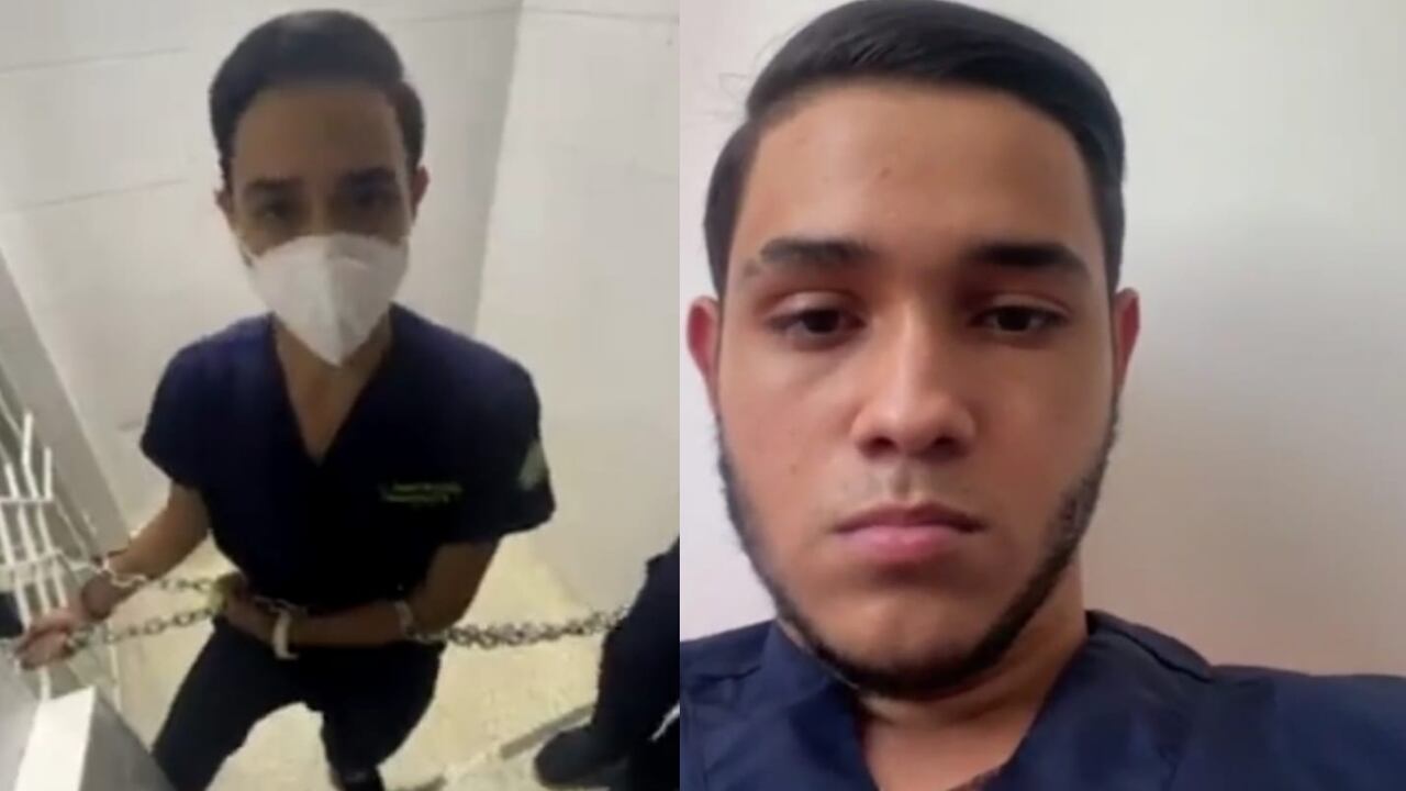 Samuel David, estudiante de la U. Metropolitana, se encadenó para poderse graduar/ Crédito: @samuelarredondo.od