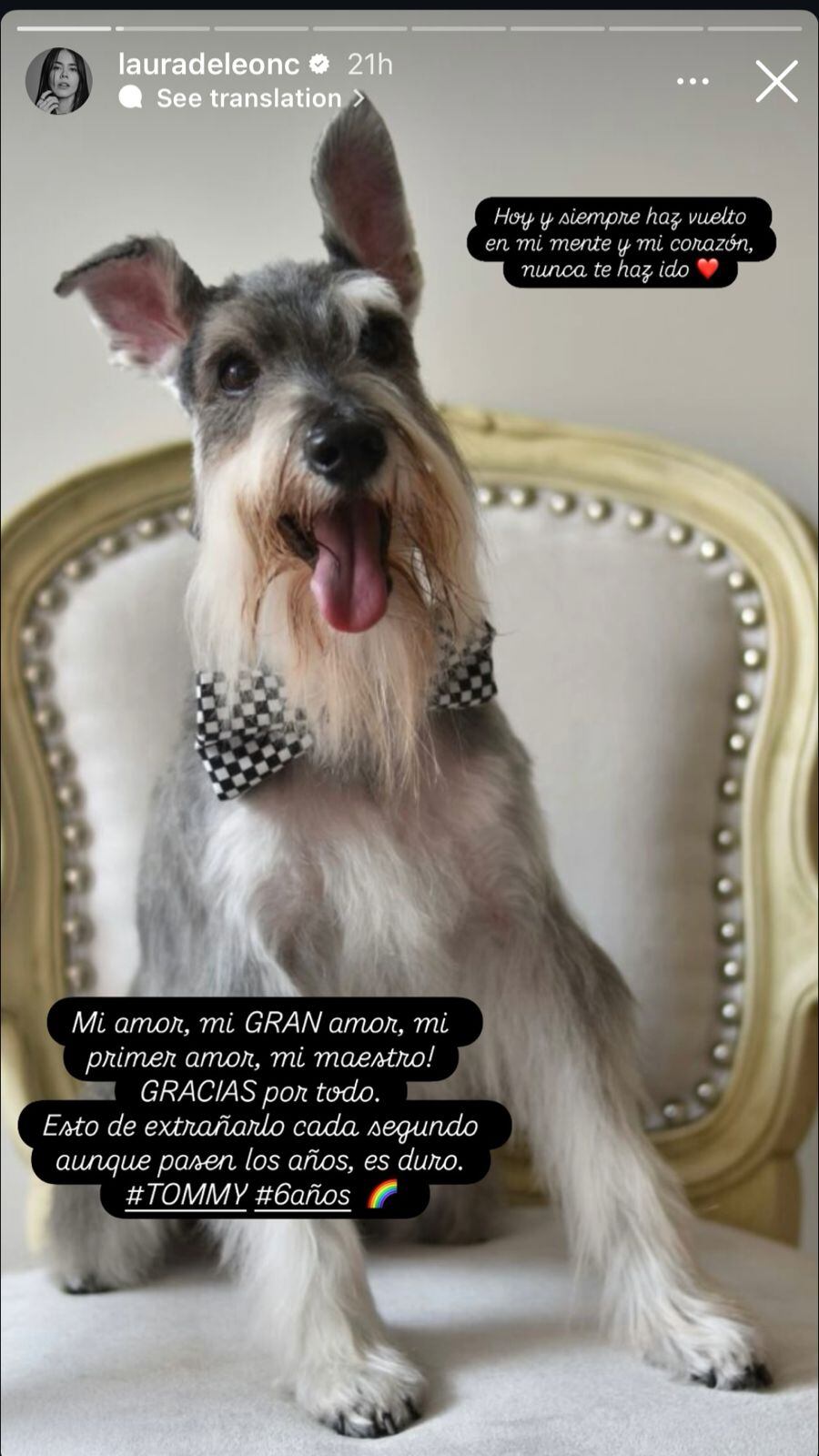 Laura de León recordó su primer amor y  una de sus pérdidas más dolorosas.