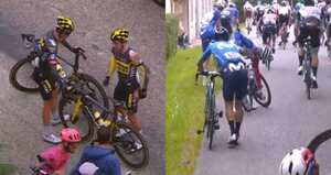 Primoz Roglic y Superman López en el Tour de Francia