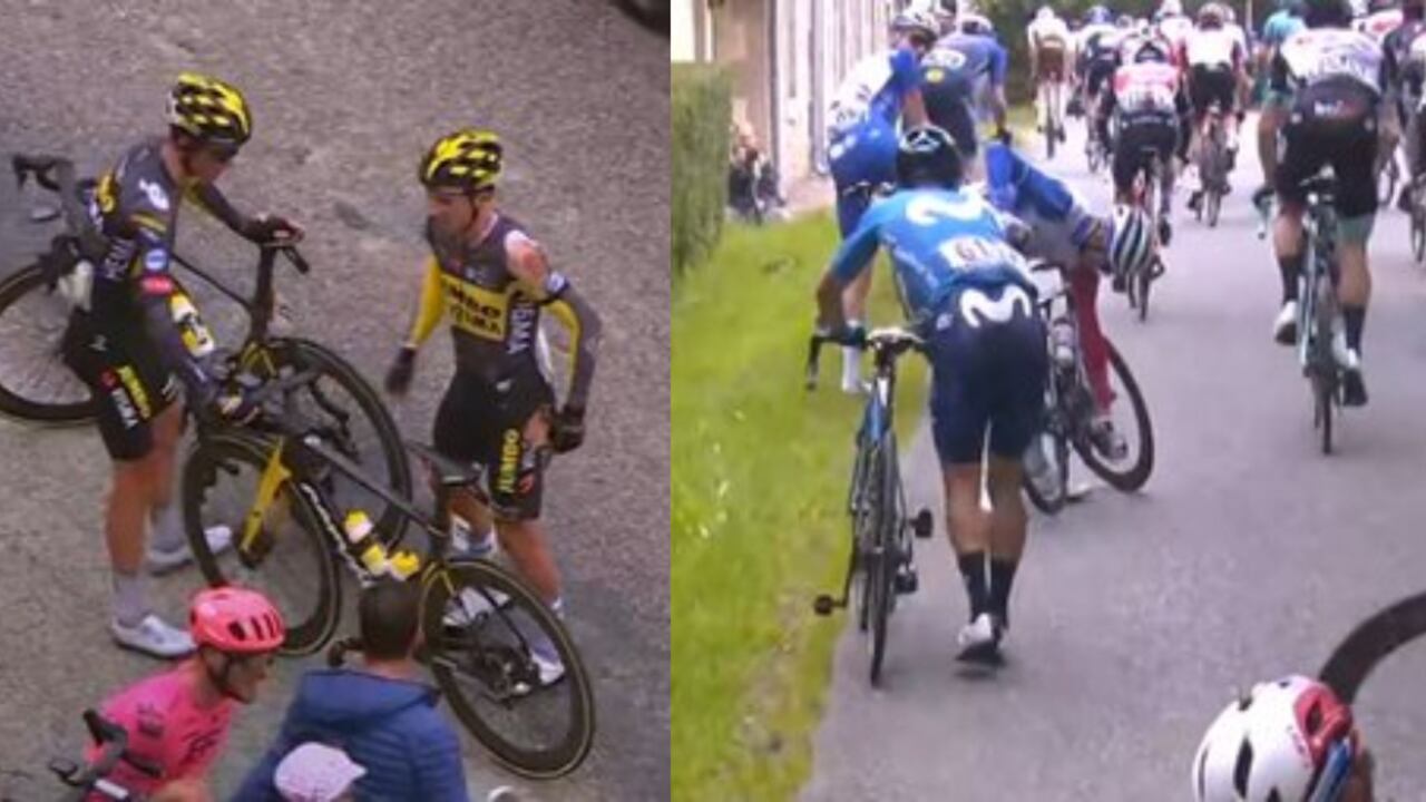 Primoz Roglic y Superman López en el Tour de Francia