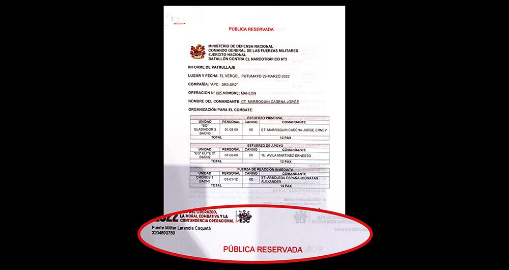   Un informe reservado del Ejército es una de las pruebas clave en el proceso contra los 24 militares, acusados por la Fiscalía de homicidio en persona protegida por el operativo en El Remanso. 