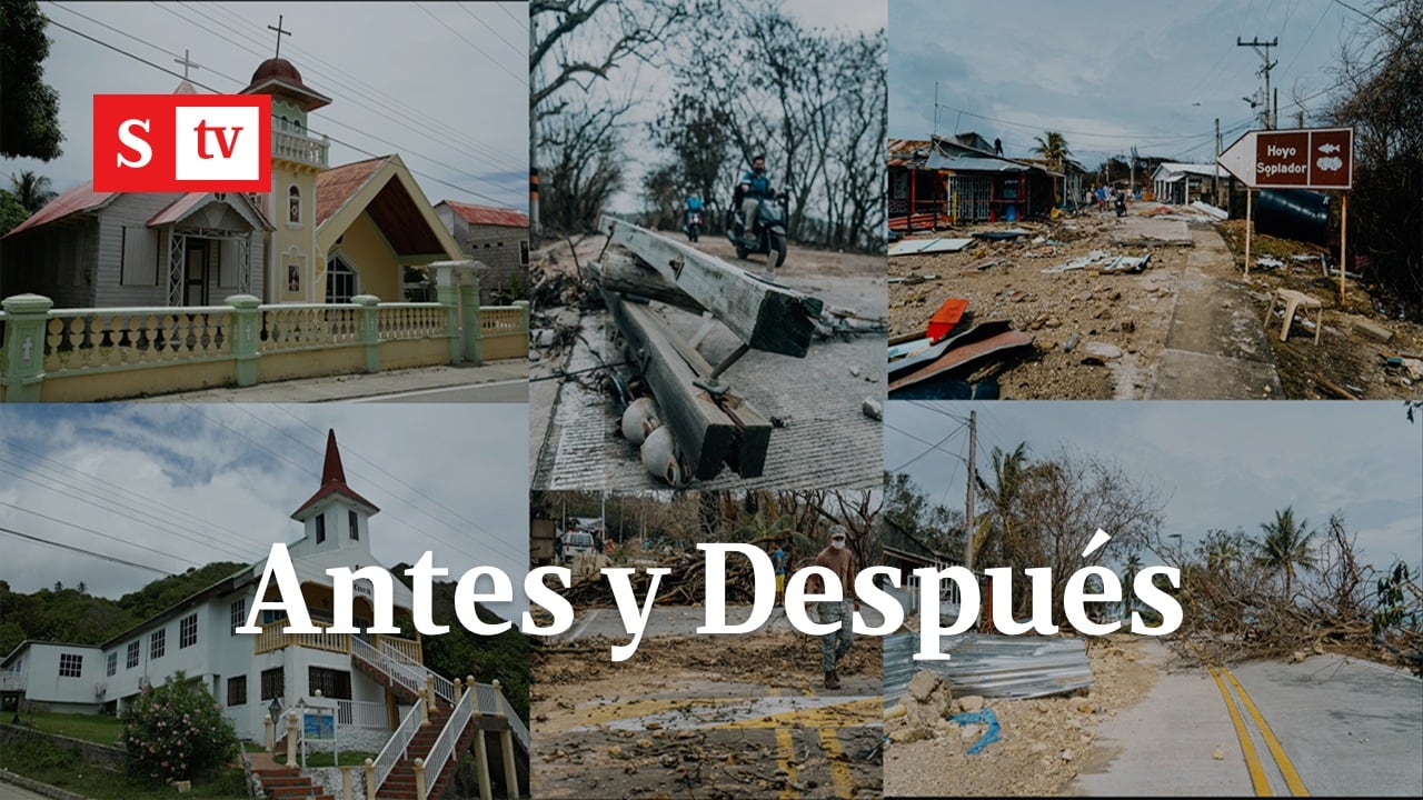 San Andrés antes y después