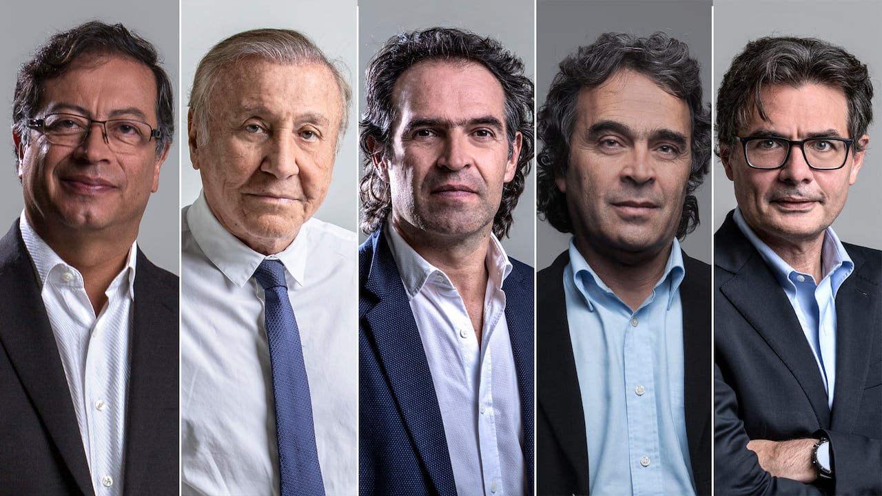 Gustavo Petro Rodolfo Hernández, Federico Gutiérrez, Sergio Fajardo y Alejandro Gaviria