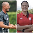 El club fue claro respecto al futuro del entrenador David González (der), su presidente Marcela Gómez (cen) y su portero, Jean Fernandes (izq).