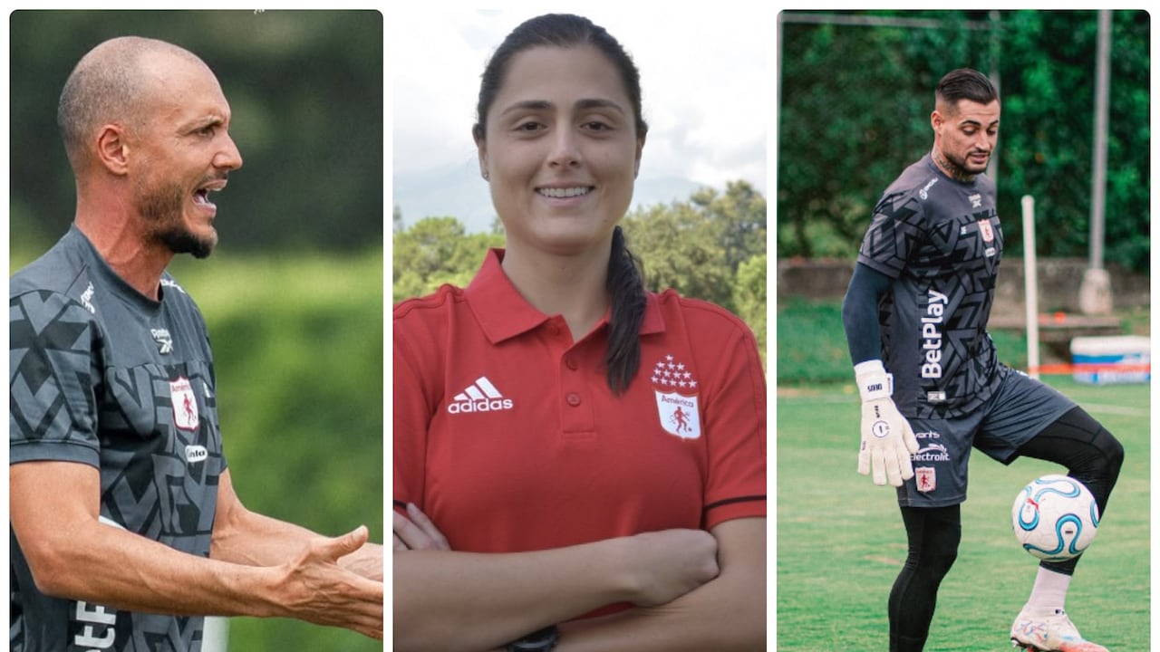El club fue claro respecto al futuro del entrenador David González (der), su presidenta Marcela Gómez (cen) y su portero Jean Fernandes (izq).