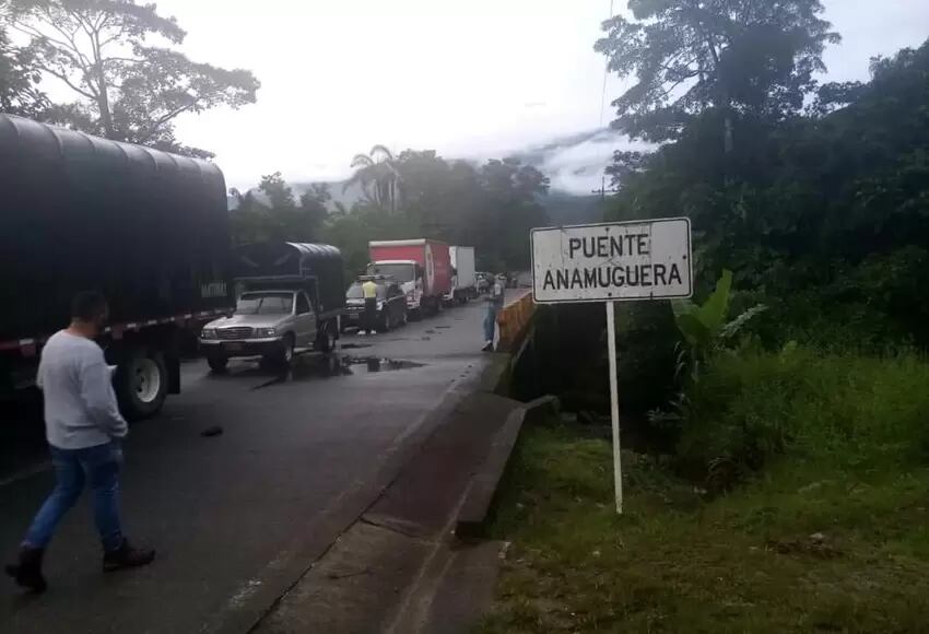 Bloqueo en la vía Panamericana.