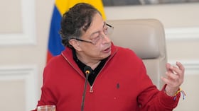 El presidente, Gustavo Petro, el 21 de abril de 2026 en la Casa de Nariño, en Bogotá