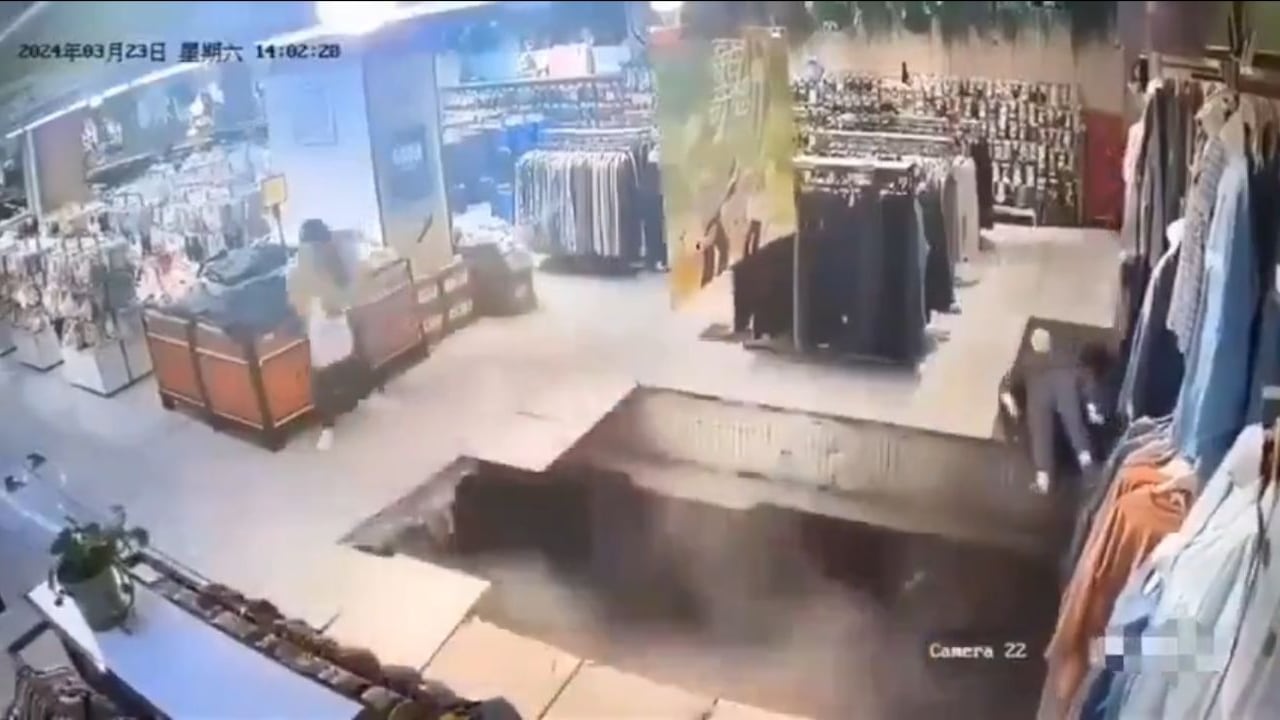 Los hechos quedaron registrados en la cámara de seguridad de la tienda