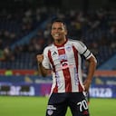 Carlos Bacca celebrando su yanto ante Fortaleza.