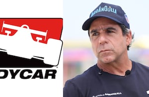Logo de IndyCar y el alcalde Alejandro Char.