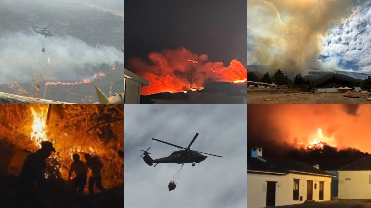 Incendio Forestal en Villa de Leyva.