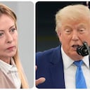 La primera ministra italiana, Giorgia Meloni, y el presidente de Estados Unidos, Donald Trump.