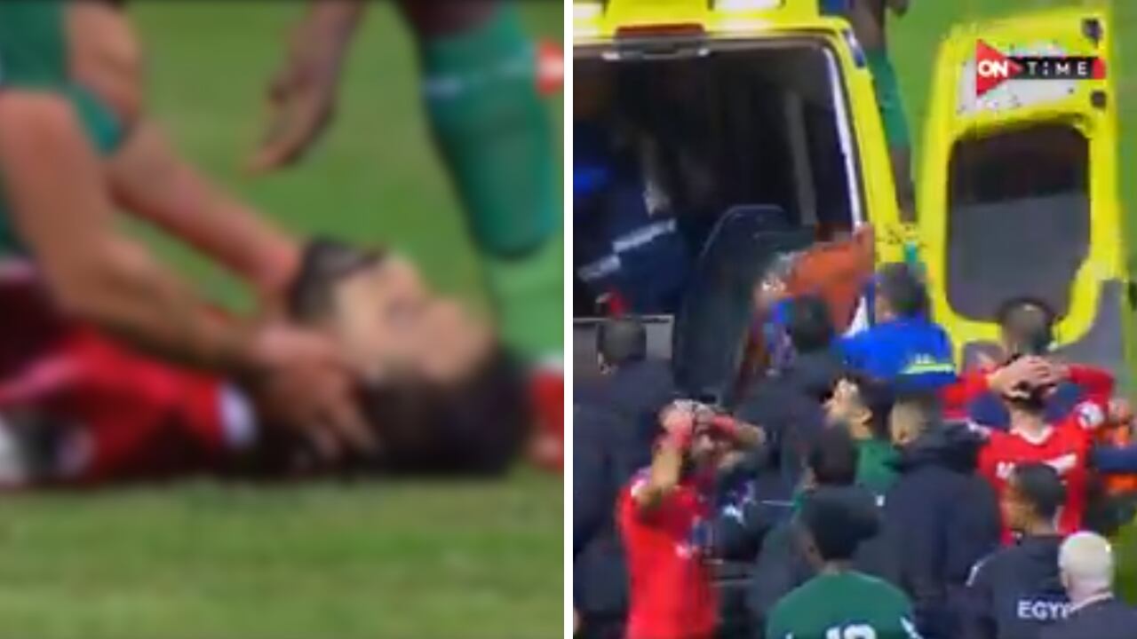 Infarto de jugador en Egipto lo mantiene en estado grave