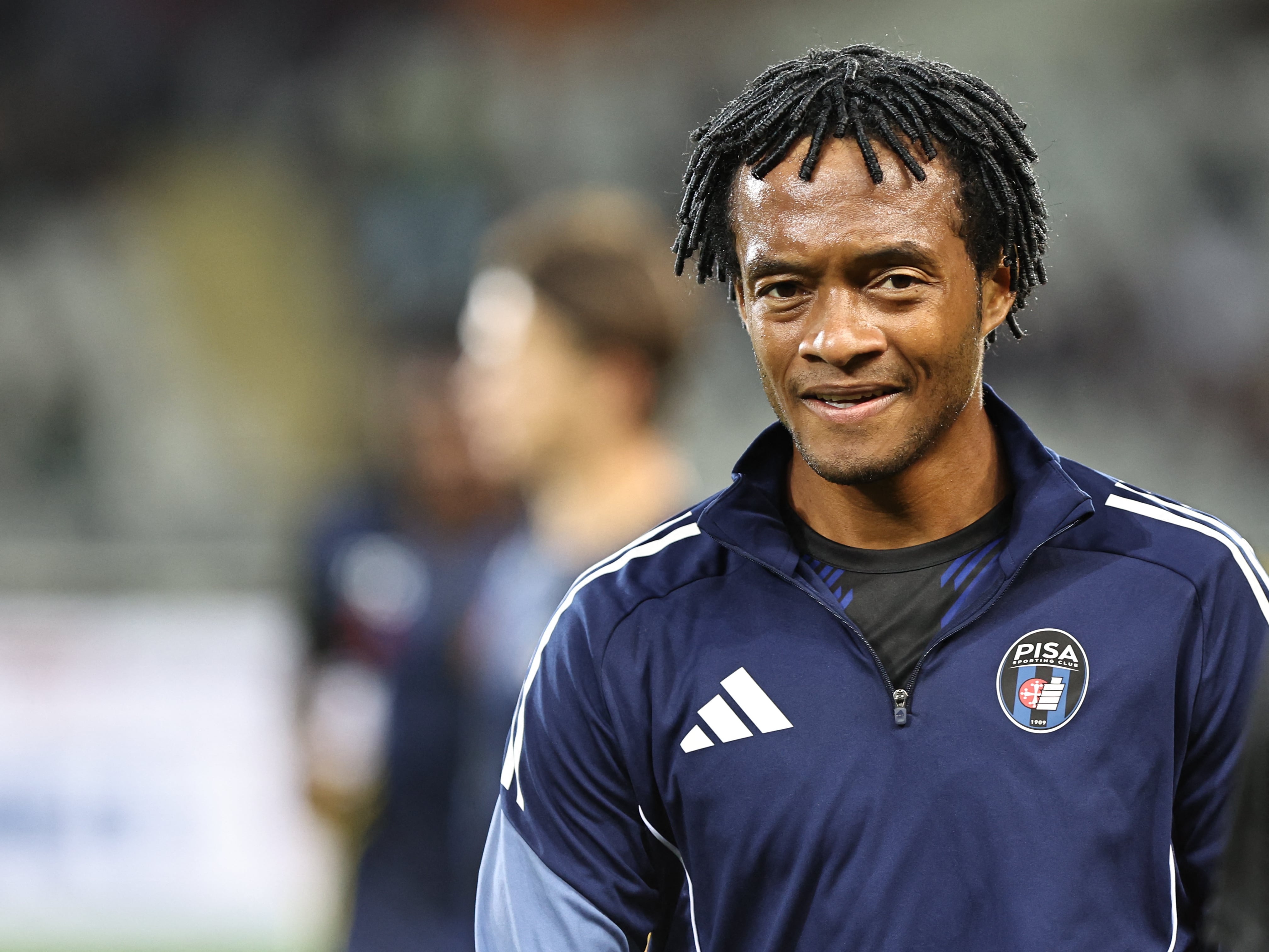 Juan Cuadrado participates in the Coppa Italia-Frecciarossa 2025-2026 match between Torino and Pisa in Torino, Italy, on September 25, 2025. (Photo by Loris Roselli/NurPhoto) (Photo by Loris Roselli / NurPhoto via AFP)