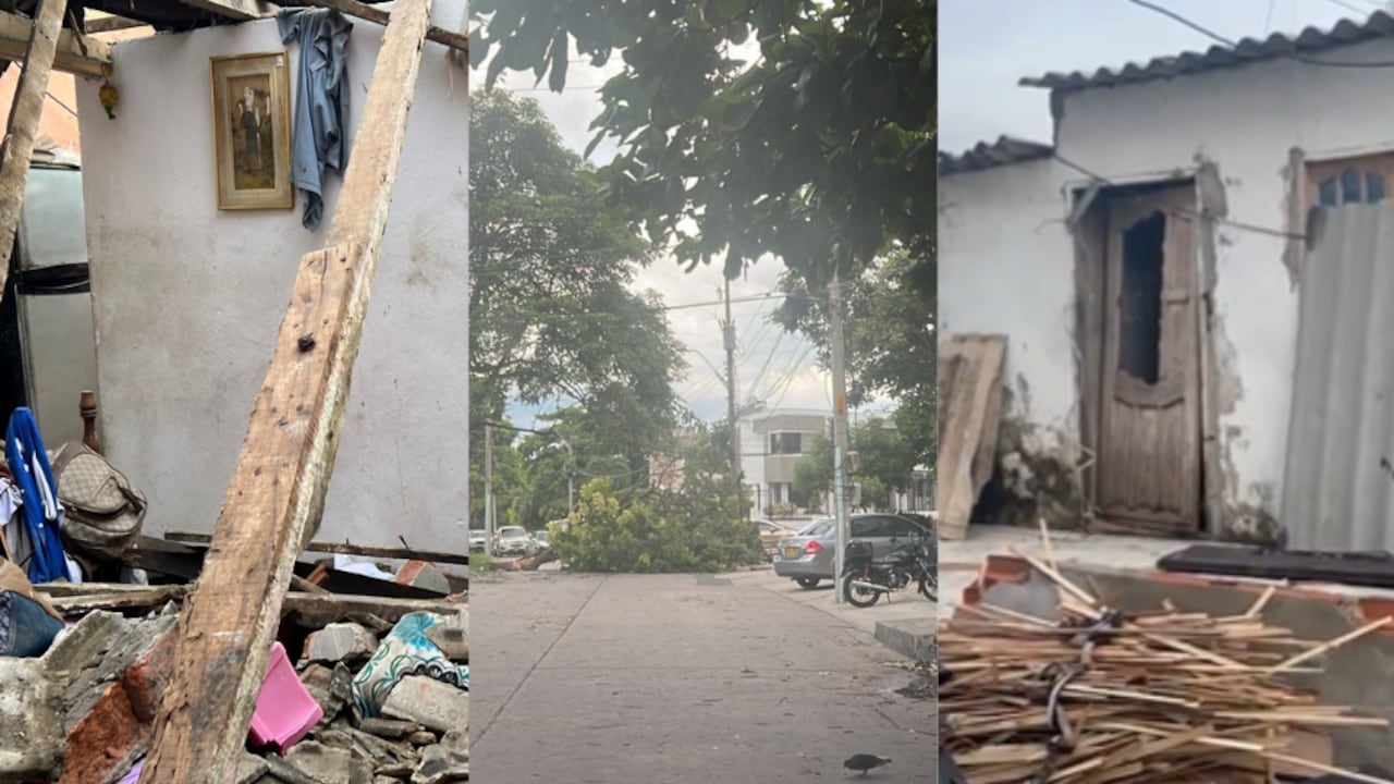 Estragos de vendaval en Barranquilla.