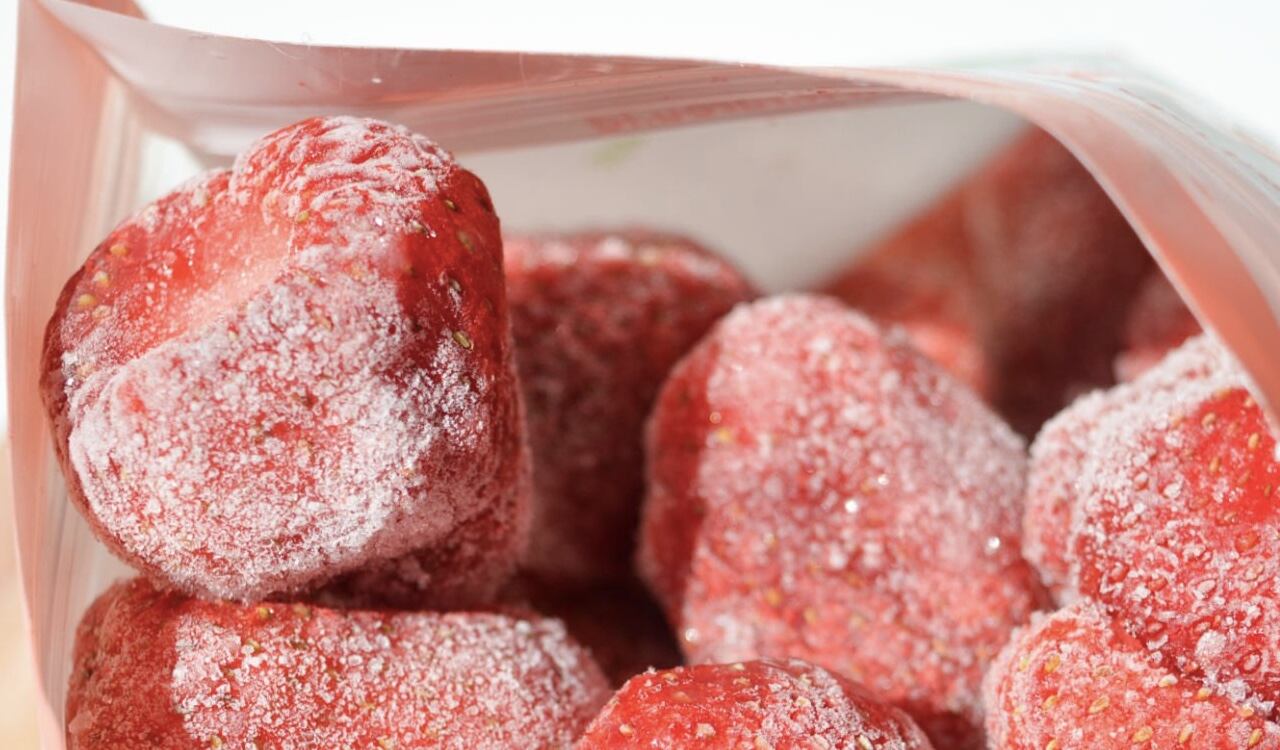 Algunas de las fresas venían congeladas en empaques